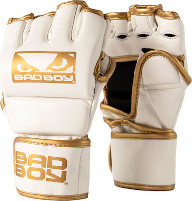 Bad Boy Synthetic Leather MMA Gloves White