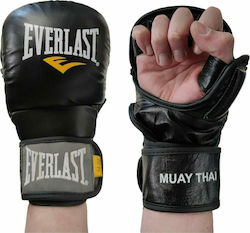 Everlast Thai Striking Style Γάντια ΜΜΑ Δερμάτινα Μαύρα