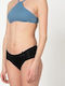 High Neck Bikini Top Blue