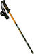 Over Action Telescopic Aluminum Trekking Pole with 3 Sections Ove-025 Orange 300gr