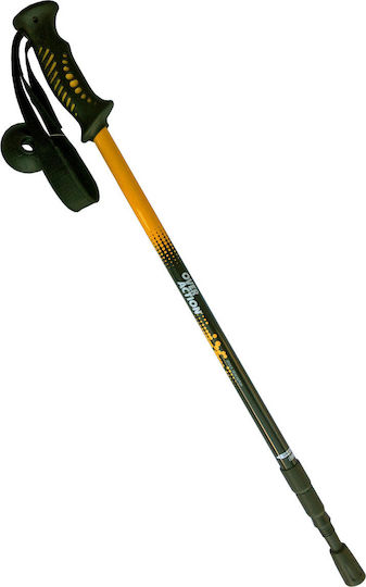 Over Action Telescopic Aluminum Trekking Pole with 3 Sections Ove-025 Orange 300gr