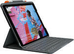 Logitech Slim Folio Flip Cover Keyboard / Υποδοχή Στυλό Μαύρο (iPad 2019/2020 10.2'')