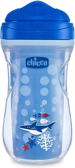 Chicco Παιδικό Ποτηράκι Active από Πλαστικό Μπλε 266ml για 14m+