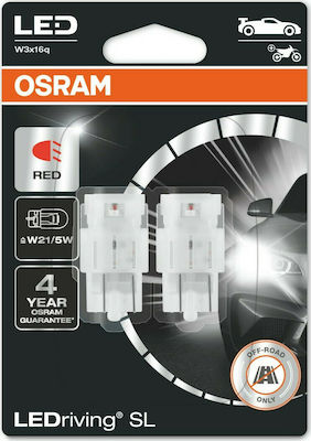 Osram Lamps Car & Motorcycle LEDriving SL W21/5W LED Red 12V 2.4W 2pcs