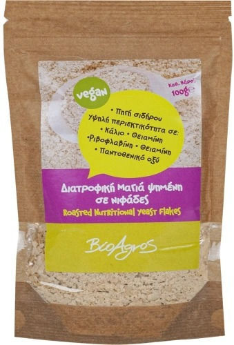 Vio Agros Nutritional Yeast Vegan Flakes Roasted Flakes 100gr