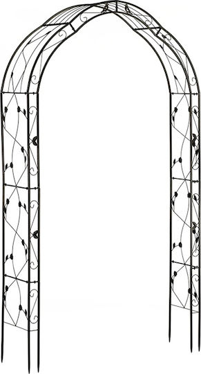 Метална Декоративна Къщичка За Градина 145x38x260см Сива 950506 Метална Декоративна Къщичка За Градина 145x38x260см Сива 950506