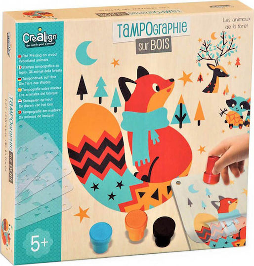 Crealign Painting Painting with Stencil Forest Animals for Children 5+ years Years