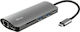 Trust Dalyx 7-in-1 USB-C Docking Station mit HDMI 4K PD Ethernet Silber