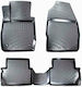 Rizline Set of Front and Rear Mats 4pcs Tray Type for Ford Puma 2019 Black