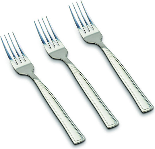 Nava Acer Set de Furculițe Fructe/Desert Inoxidabile Argintiu 3buc Nava Acer Set de Furculițe Fructe/Desert Inoxidabile Argintiu 3buc