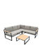 Set Outdoor Lounge Grey with Pillows Barosa 2pcs