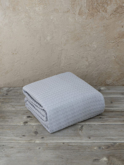 Sprintzio Κουβέρτα Ξενοδοχείου King Size Πικέ Γκρι 270x270cm