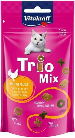 Vitakraft Trio Mix Crochete cu Pui Gustări cu Pui pentru Pisici Adulte 60gr