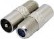 Cavel Μετατροπέας Coaxial male σε F-Connector female Ασημί 1τμχ 271-59-10