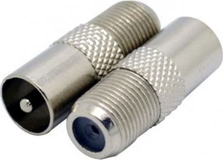 Cavel Μετατροπέας Coaxial male σε F-Connector female Ασημί 1τμχ 271-59-10