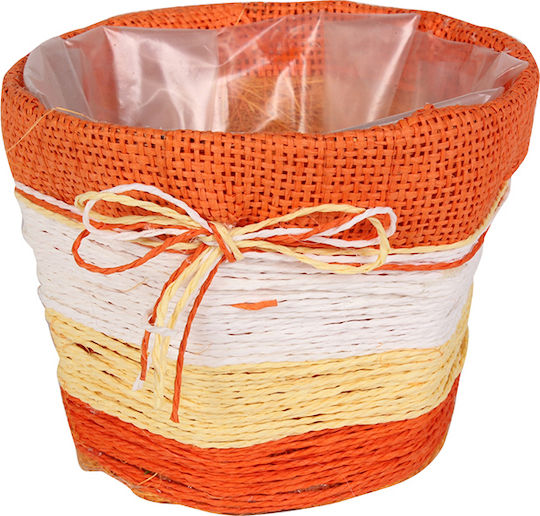 Keskor Planter Fabric Orange 14.5x14.5x11cm.
