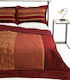 Silk Fashion Taj Mahal Elektrische Gitarren Tagesdecke Übergröße Baumwollsatin Bordeaux 220x240cm 3Stück