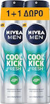 Nivea Men Cool Kick Fresh Αποσμητικό 48h σε Spray 2x75ml