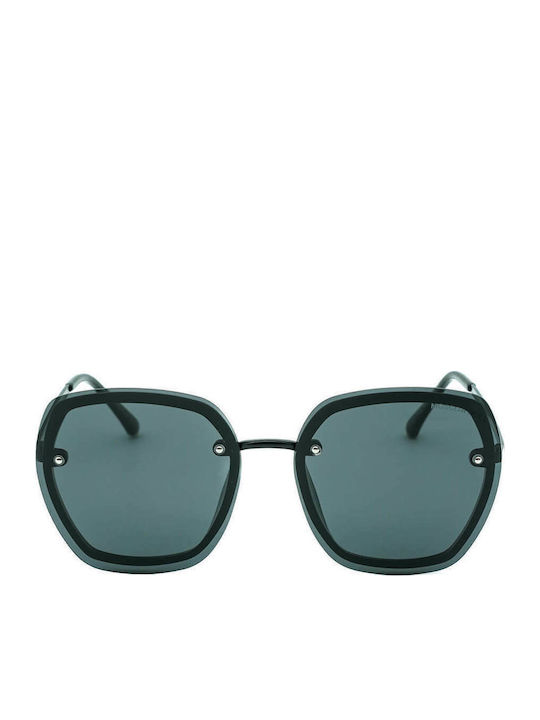 Moscow Mule Ochelari De Soare Pentru Femei Cu Ramă Metalică Neagră Și Lentile Polarized Gri