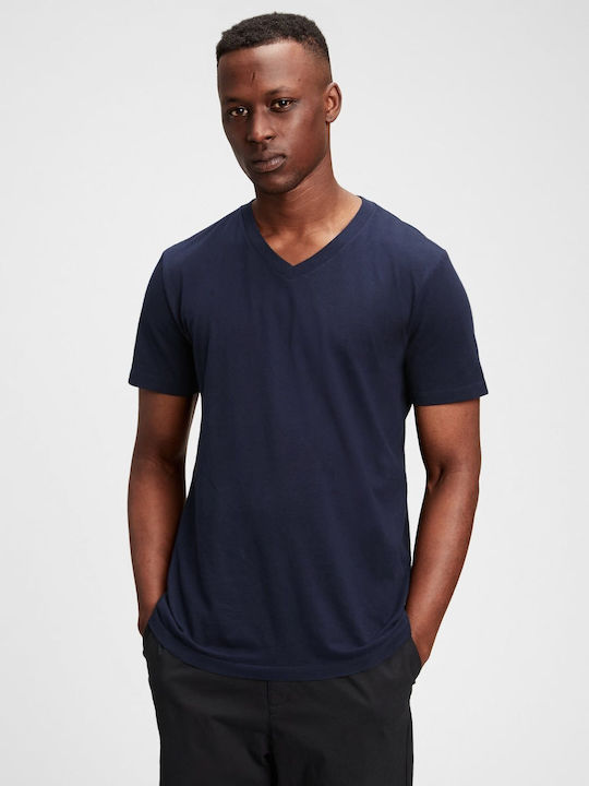 GAP Solids Herren T-Shirt Kurzarm Marineblau