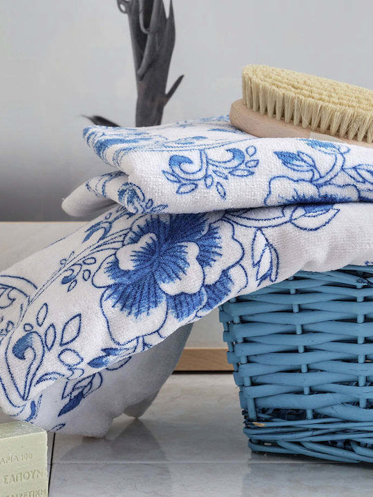 Cokitex Facecloth Dahlia 50x90cm Blue Weight 40...