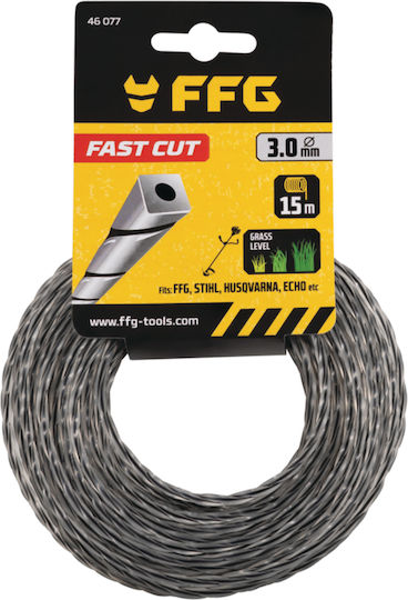 FFG FastCut Square Twist Brush Cutter Trimmer Line 4mm 47m 46083