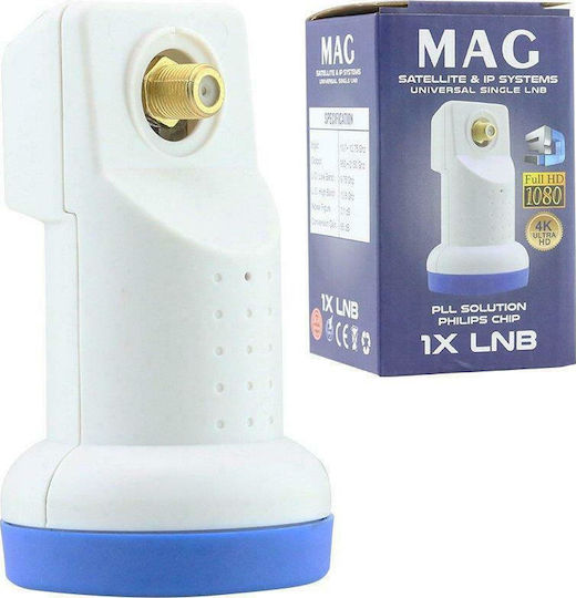 MAG Universal LNB Single (1 Εξόδου) με Χαμηλό Όριο Θορύβου 0.1dB