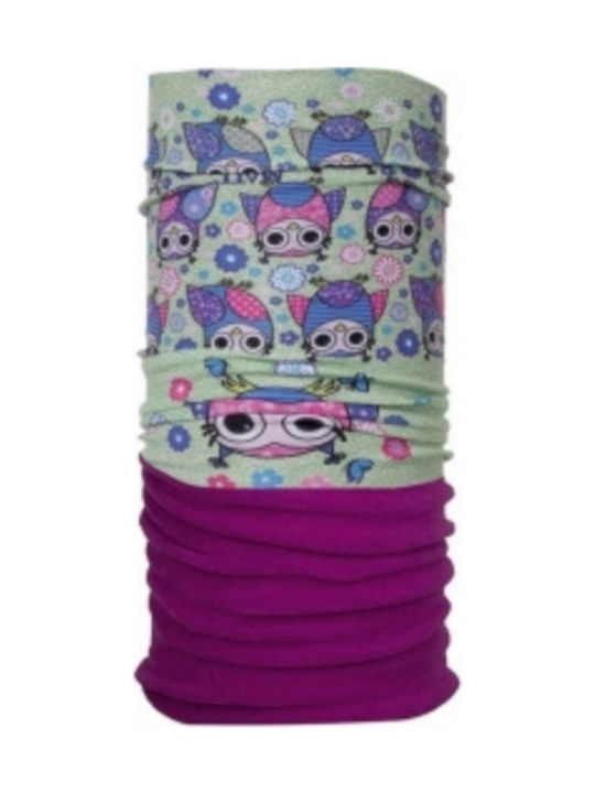 Matt Kids Fabric Neck Gaiter Micro Polar Owls Multicolour