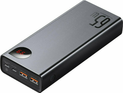 Baseus Adaman Power Bank 20000mAh 65W cu 2 Porturi USB-A și Port USB-C Încărcare rapidă 3.0 Negru