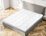 Beauty Home Mattress Topper Cool Max Double Foam with Elastic Straps 150x200x3.5cm