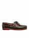 W1884 Δερμάτινα Ανδρικά Boat Shoes σε Καφέ Χρώμα