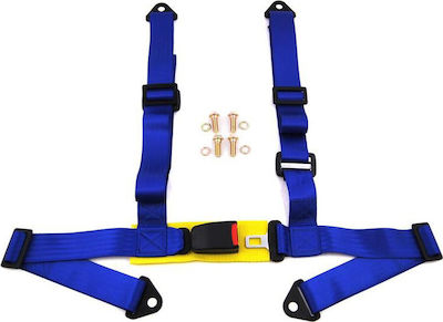 Auto Gs 4 Point Seat Belts Ζώνες Αγωνιστικές 4 Σημείων Μπλε