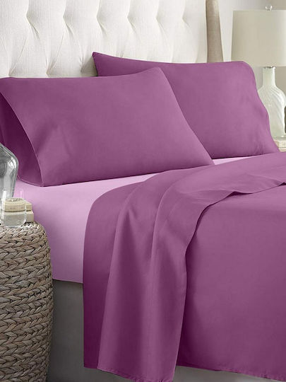 Sunshine Set Cearșafuri Dublu 200x250cm. Menta 152 201 violet 4buc