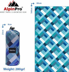 AlpinPro Dryfast Shapes Πετσέτα Θαλάσσης Μπλε 160x80εκ.