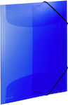 Typotrust Φάκελος Διαφανής με Λάστιχο και Αυτιά για Χαρτί A4 Μπλε 23x32cm