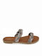 Seven Women's Flat Sandals in Silver Color