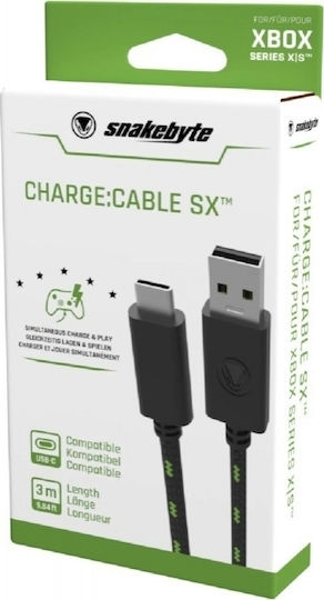 Snakebyte Кабел Зареждане 3м за Xbox Series в Черен цвят