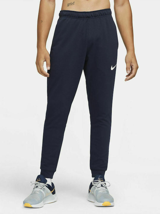 Nike Tapered Training Παντελόνι Φόρμας Dri-Fit με Λάστιχο Navy Μπλε