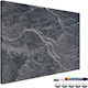 Navaris Black Stone Magnetic Hanging Dry Erase Board 90x60cm