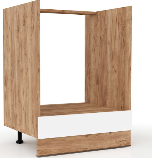 Ντουλάπι Κάτω Φούρνου Soft 60x46.5x81.5cm Λευκό / Βελανιδιά Ντουλάπι Κάτω Φούρνου Soft 60x46.5x81.5cm Λευκό / Βελανιδιά