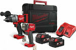 Milwaukee M18 FPP2T2-502X Set Impact Drill Driver & Impact Screwdriver 18V with 2 5Ah Batteries and Case