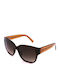 Nina Ricci Women's Sunglasses with Brown Plastic Frame and Brown Gradient Lens SNR006 08YL