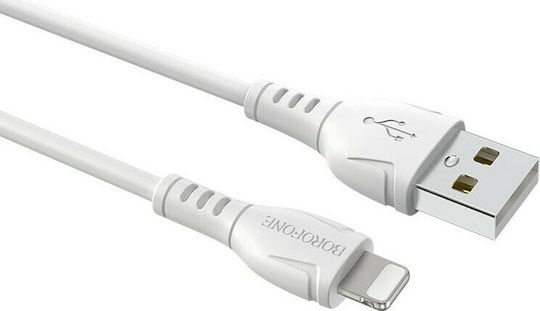 Borofone USB to Lightning Cable Λευκό 1m (Borofone BX51)