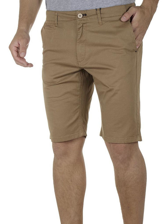 Double Men's Chino Monochrome Shorts Brown