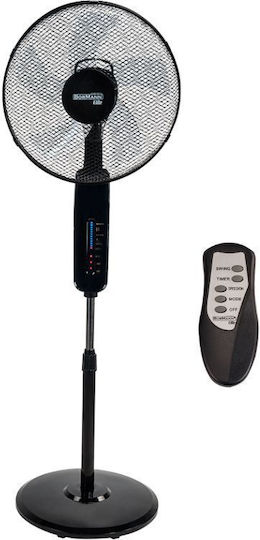 Bormann BFN5010 Ανεμιστήρας Ορθοστάτης 50W Διαμέτρου 40cm με Τηλεχειριστήριο Μαύρος