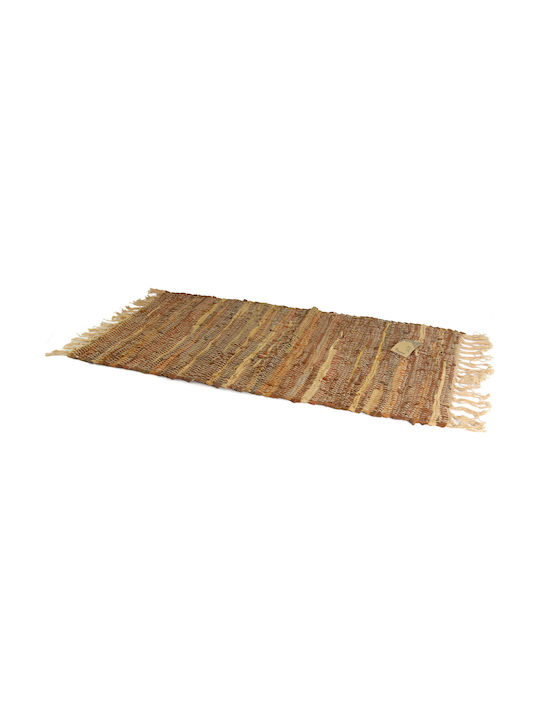 Viosarp Χαλί Δερμάτινο με Κρόσια 60x130cm Μπλε Viosarp Χαλί Δερμάτινο με Κρόσια 60x130cm Μπλε
