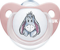 Nuk Trendline Winnie Orthodontischer Schnuller Silikon mit Etui Gary - Rosa für 6-18 Monate