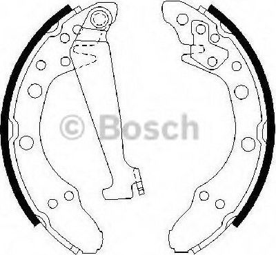 Bosch Σιαγώνες Πίσω 2τμχ για Seat Cordoba / Ibiza / Mii / Toledo Skoda Citigo / Fabia / Felicia Volkswagen Caddy / Golf / Lupo / Polo