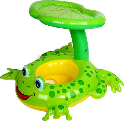 Baby-Safe Swimming Aid Swimtrainer 70cm with Sunshade for 6 Months up to 3 years Green 8251 Frog