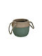 Inart Planter Übertopf Beton Grün 15x15x13εκ.